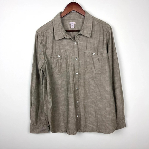 Carhartt Women's Sage Green Button Down Shirt Size XL - Picture 1 of 4